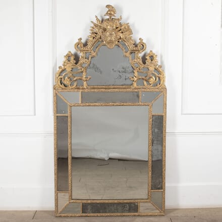French 18th Century Mirror with Roman Trophy Cresting MI4127113