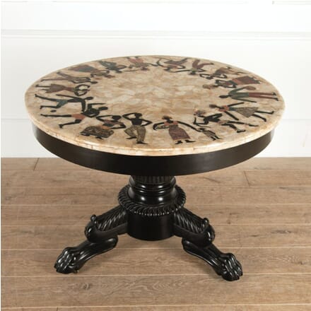 French 19th Century Ebonised and Specimen Marble Table TC4114490