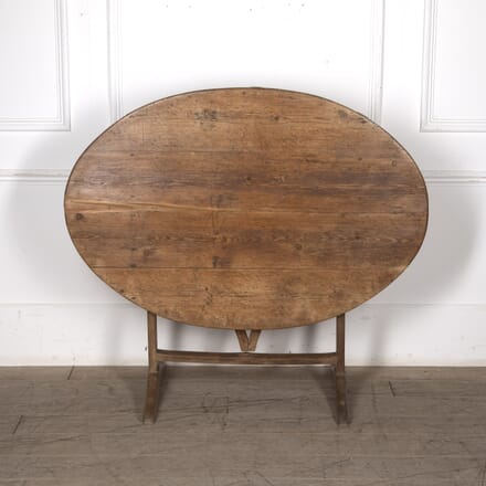 French 19th Century Oval Folding Vineyard Table TD1523574