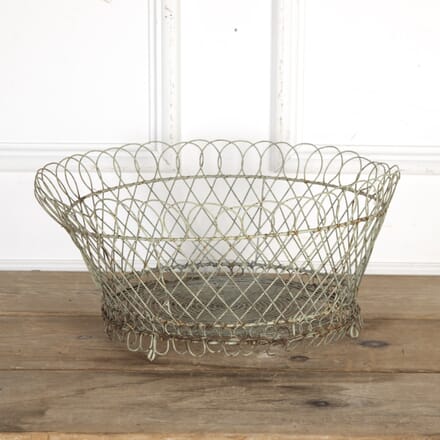 French 20th Century Wire Work Circular Basket DA3620886