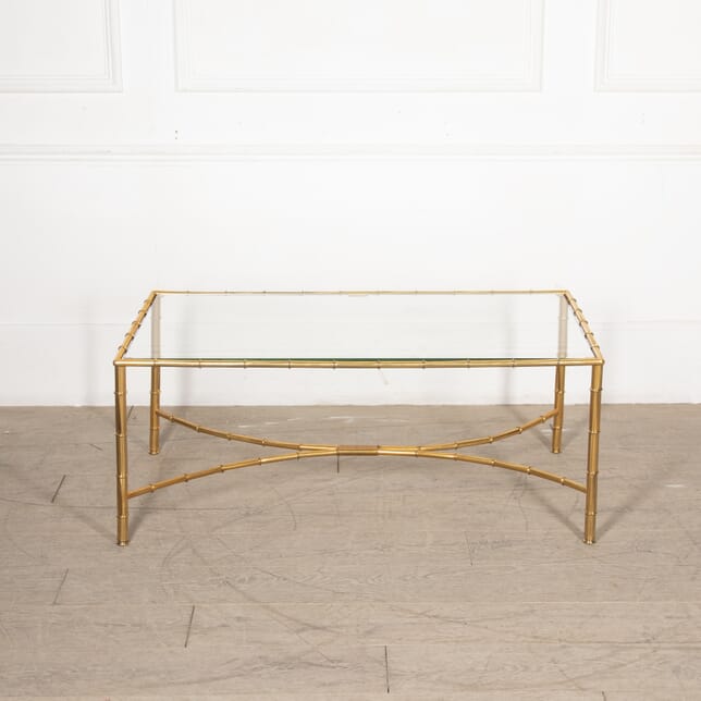 French Brass Faux Bamboo Coffee Table CT4528552