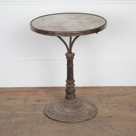 French Cast Iron and Marble Bistro Table GA8327144