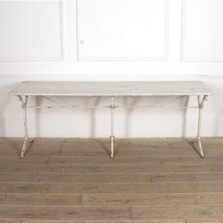 French Cast Iron Table with a Carrara Marble Top GA4419128