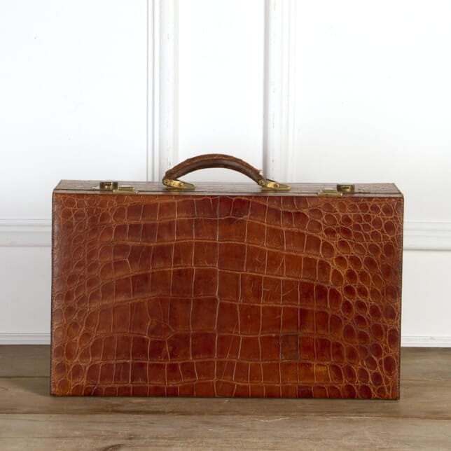 French Crocodile Skin Suitcase DA3718087