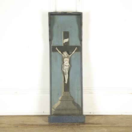 19th Century French Crucifix Decorated in the Trompe L'oeil Style GA8024545