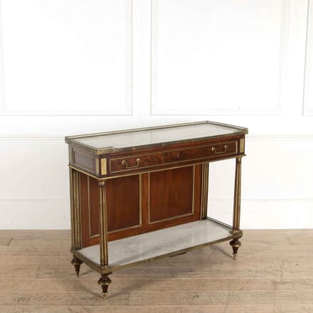 French Empire Mahogany and Marble Console Table CO018132