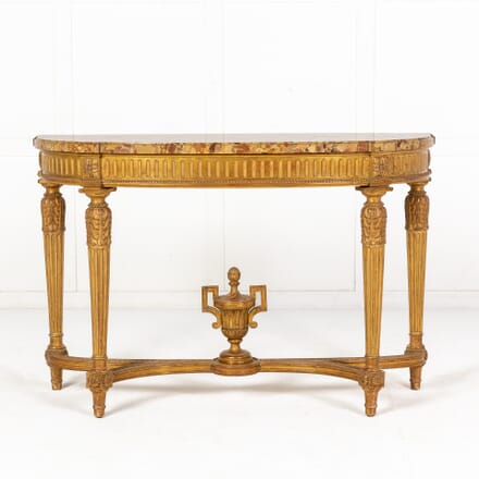 French Gilt Console Table with Marble Top CO0627093