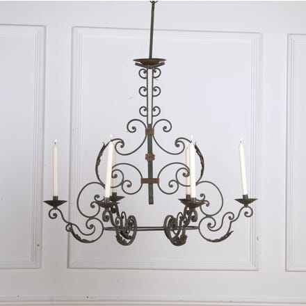 20th Century French Iron Chandelier LC3722220