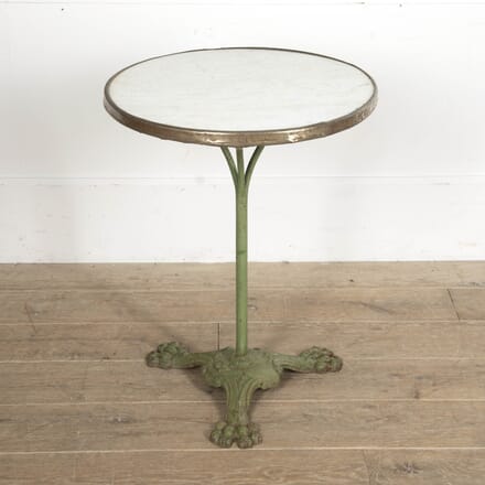French Iron Gueridon Bistro Table With Lions Paw Feet GA1518872