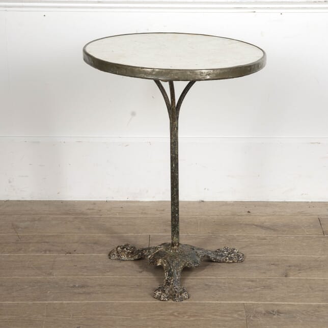 French Iron Gueridon Bistro Table With Lions Paw Feet GA1518873