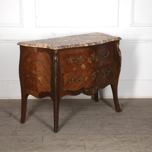 French Louis XV Revival Marquetry Commode CC1524656