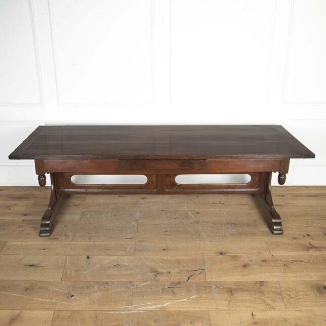 French 19th Century Oak Trestle Table CT4720405