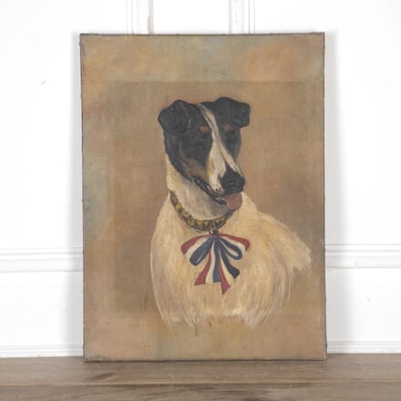 20th Century French Oil on Canvas of a Terrier WD8023019