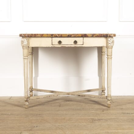French Painted Table with Marble Top TC4815651