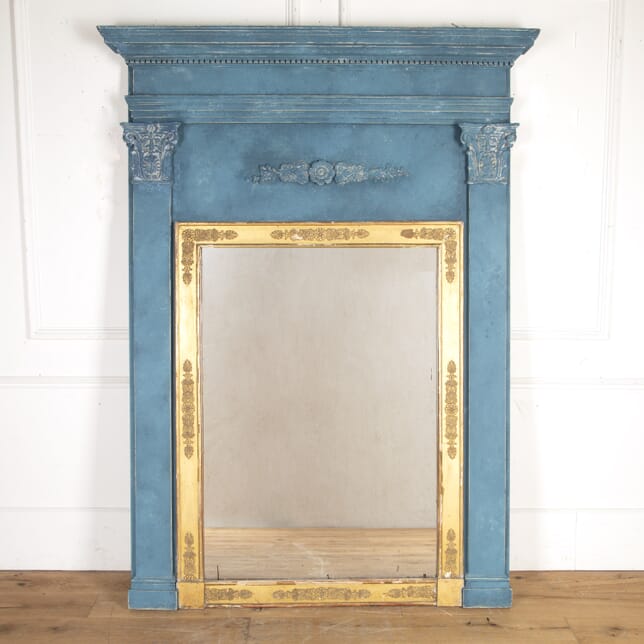 19th Century French Painted Trumeau Mirror MI0129666
