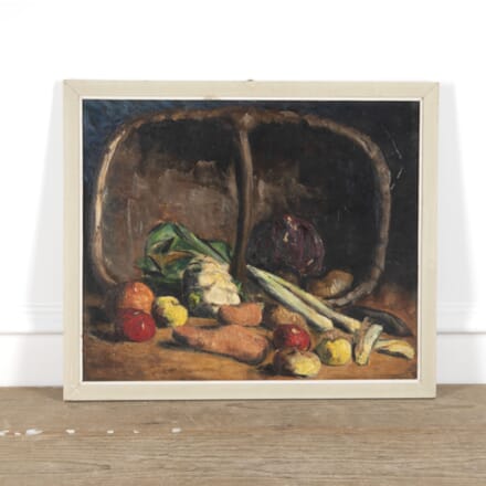 French Still Painting of A Basket Fruit and Vegetables WD1521004