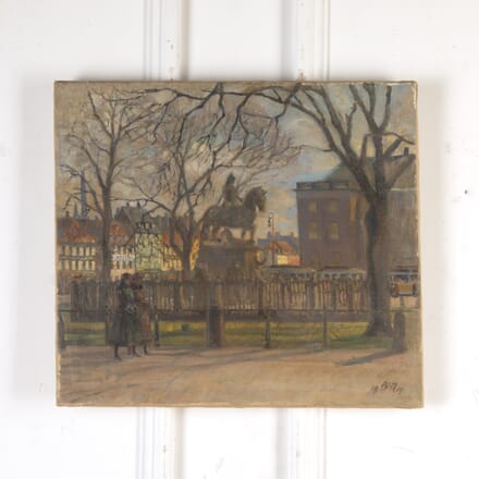 20th Century French Urban Landscape Oil on Canvas WD3720646