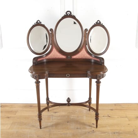 French Walnut Dressing Table with Mirrors BD8513858