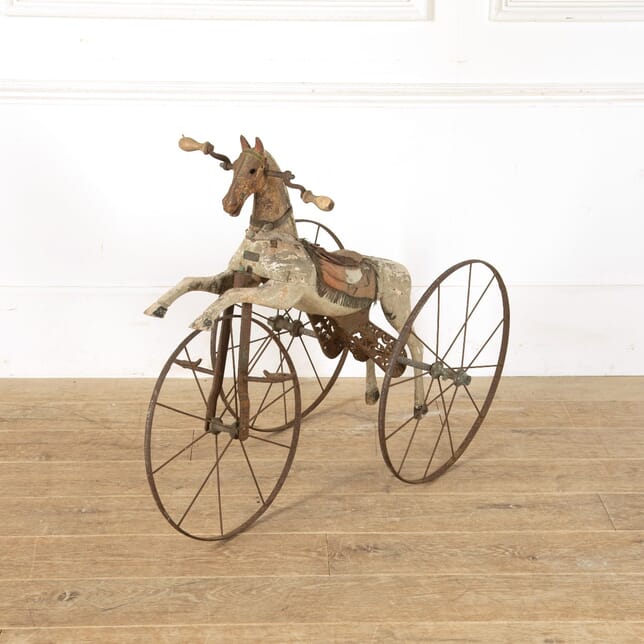French Wooden Toy Horse on Wheels DA3513665