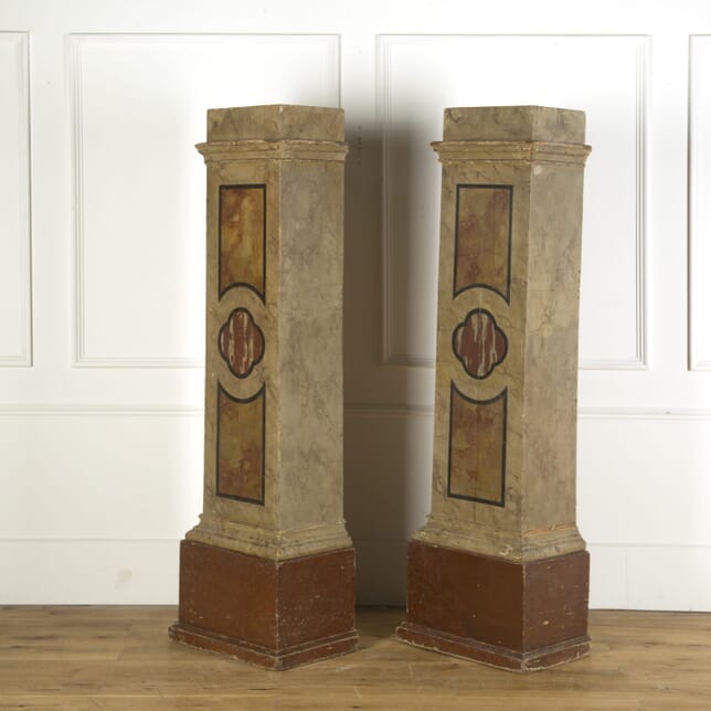 French Wooden Wall Painted Pedestals WD739180