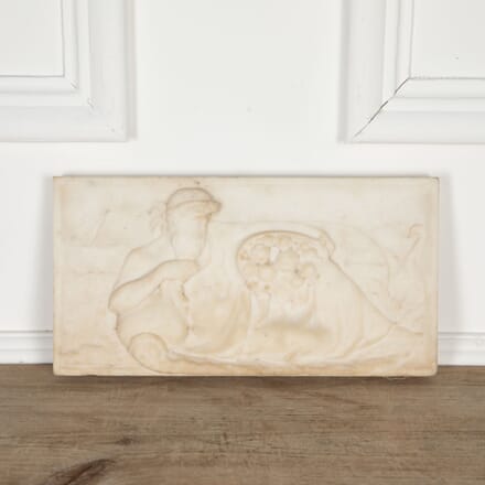 George III Carved Marble Fireplace Tablet of Triton DA0926729