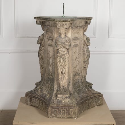 George III Coade Stone Triform Pedestal Sundial GA0921960