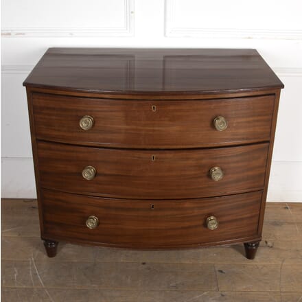George III Mahogany Bowfront Chest of Drawers CC8224289