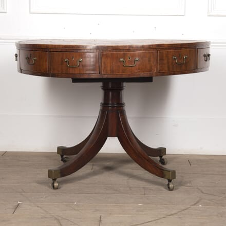 19th Century English Leather Topped Rent Table TC6422827