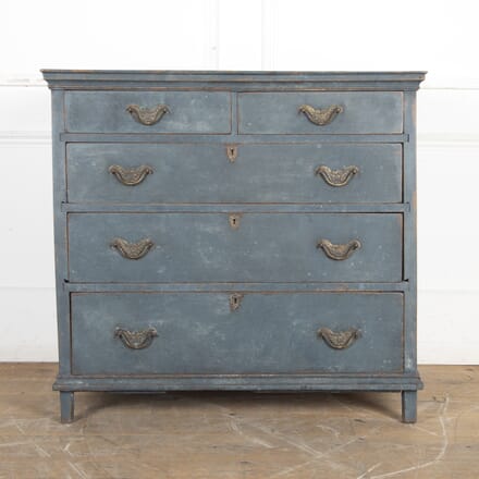 18th Century Painted Blue Chest of Drawers CC7324707