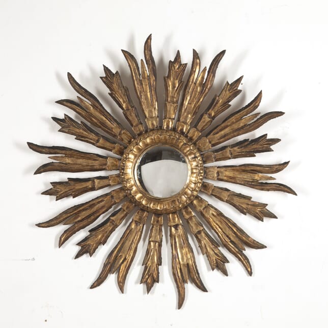 Gilded Wood Sunburst Mirror MI3018899
