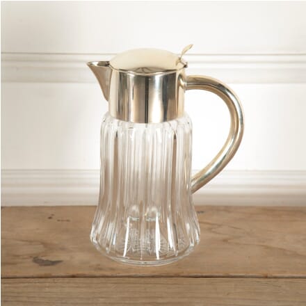 Glass Lemonade Jug with Silver Plated Fittings and Ice Funnel DA1311130