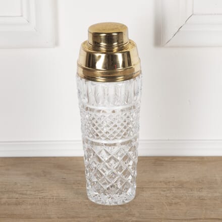20th Century Gold Plated and Glass French Cocktail Shaker DA5826424