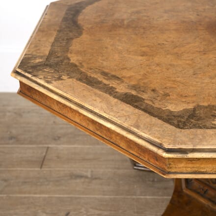 Stunning English Walnut Gothic Centre Table, circa 1830. TC0114820