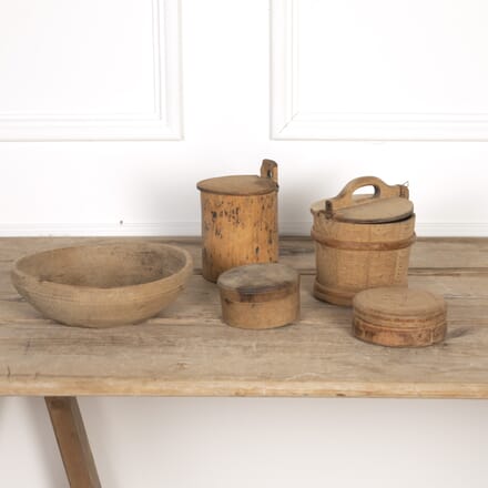 19th Century Group of Five Wooden Containers DA3621355