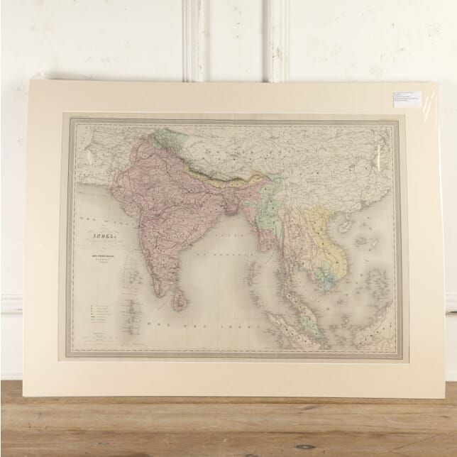 Hand-Coloured Copper Plate Map of India WD8016680