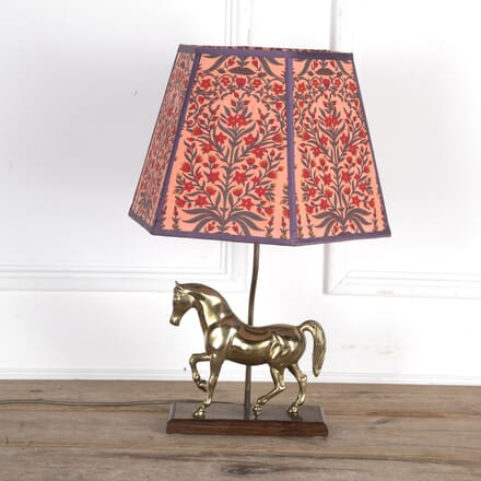 20th Century French Brass Lamp and Shade LL5924101