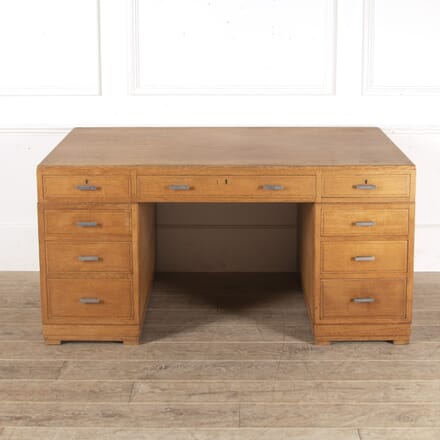 Heal's Modernist Oak Pedestal Desk DB7814033