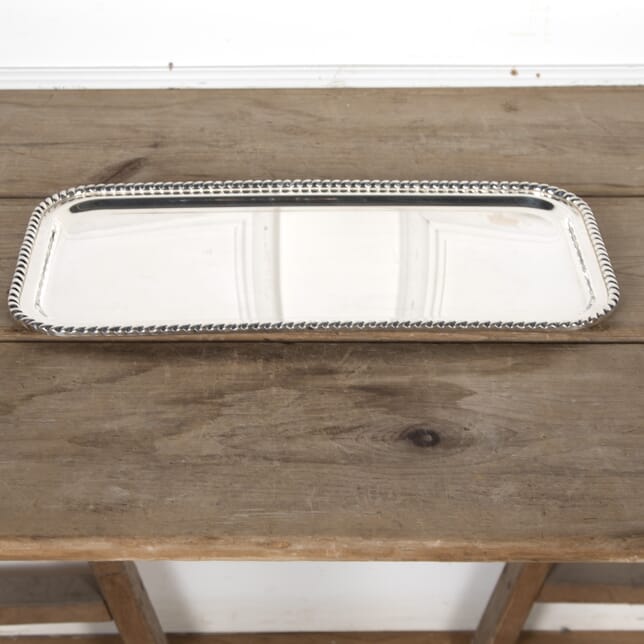 20th Century Art Deco Silver Plated Oblong Serving Tray DA5823857