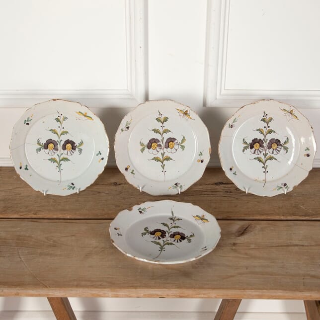 Four Late 18th Century Hand Painted Plates DA9012242