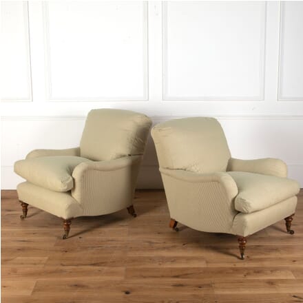 Pair of Howard Style Down-Filled Armchairs CH2712708