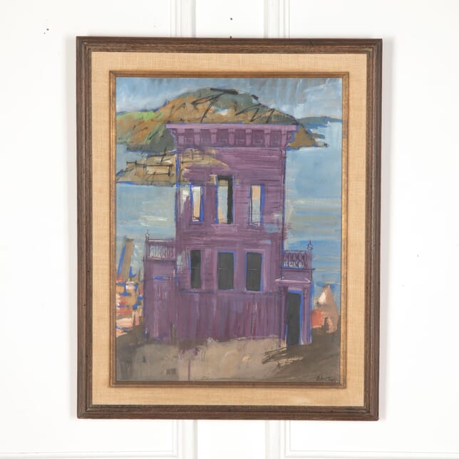 Allan Walton 'The Purple House' Signed Oil on Board WD5713273