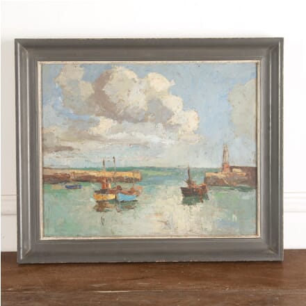 Devon Harbour View by Claude Kitto Oil on Board WD8813084