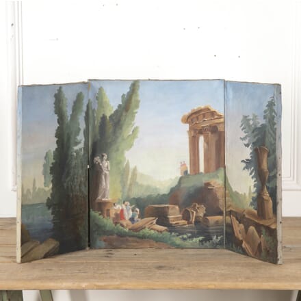 Italian 19th Century Triptych Screen WD2818494