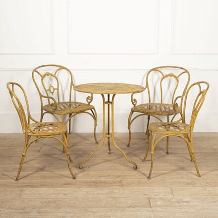 Italian Iron Garden Table and Chairs GA4418179