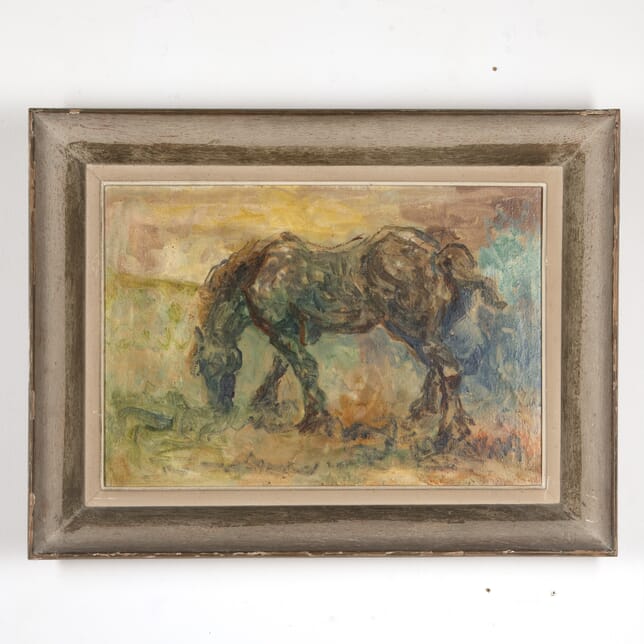 Expressionist Painting of Standing Horse WD7816919
