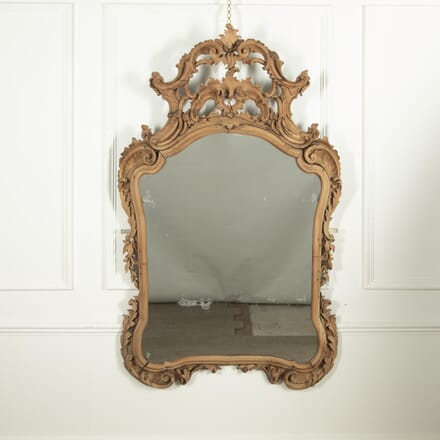 Large 18th Century Louis XV Carved Walnut Mirror MI2329635
