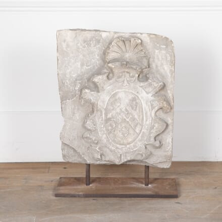 Large 18th Century Stone Armorial Plaque DA8129307