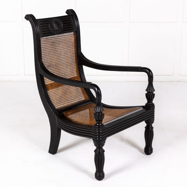 Large 19th Century Anglo-Indian Ebony Library Armchair CH0630680