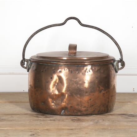 Large 19th Century Copper Lidded Cooking Pot DA8823075