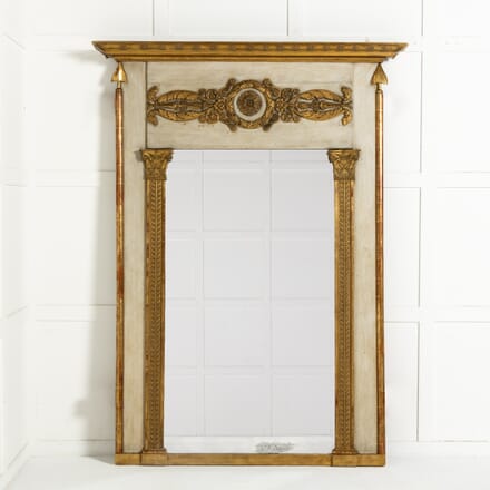 Large 19th Century French Gilded and Painted Mirror MI0627782